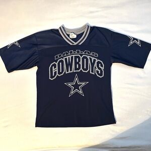 Vintage Team Rated Dallas Cowboys NFL Navy Jersey Shirt Top Boys XL Womens S